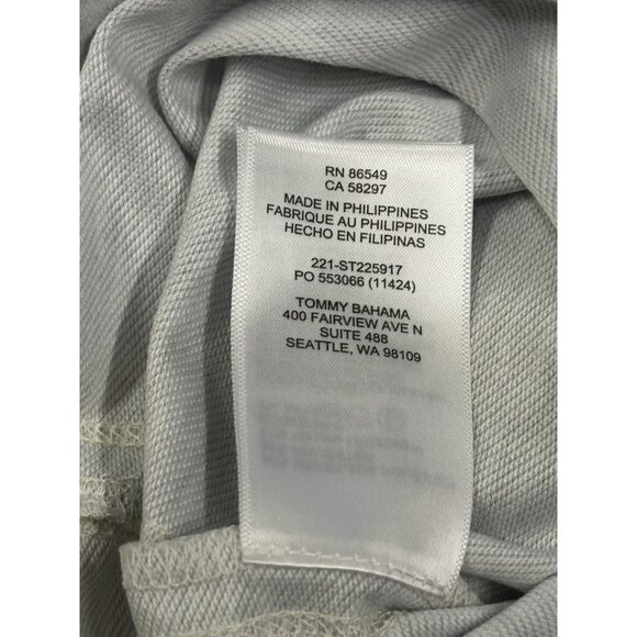 Tommy Bahama Men's XXL Turbulence Grey Coasta Vera V-Neck IslandZone T-Shirt - Picture 5 of 6